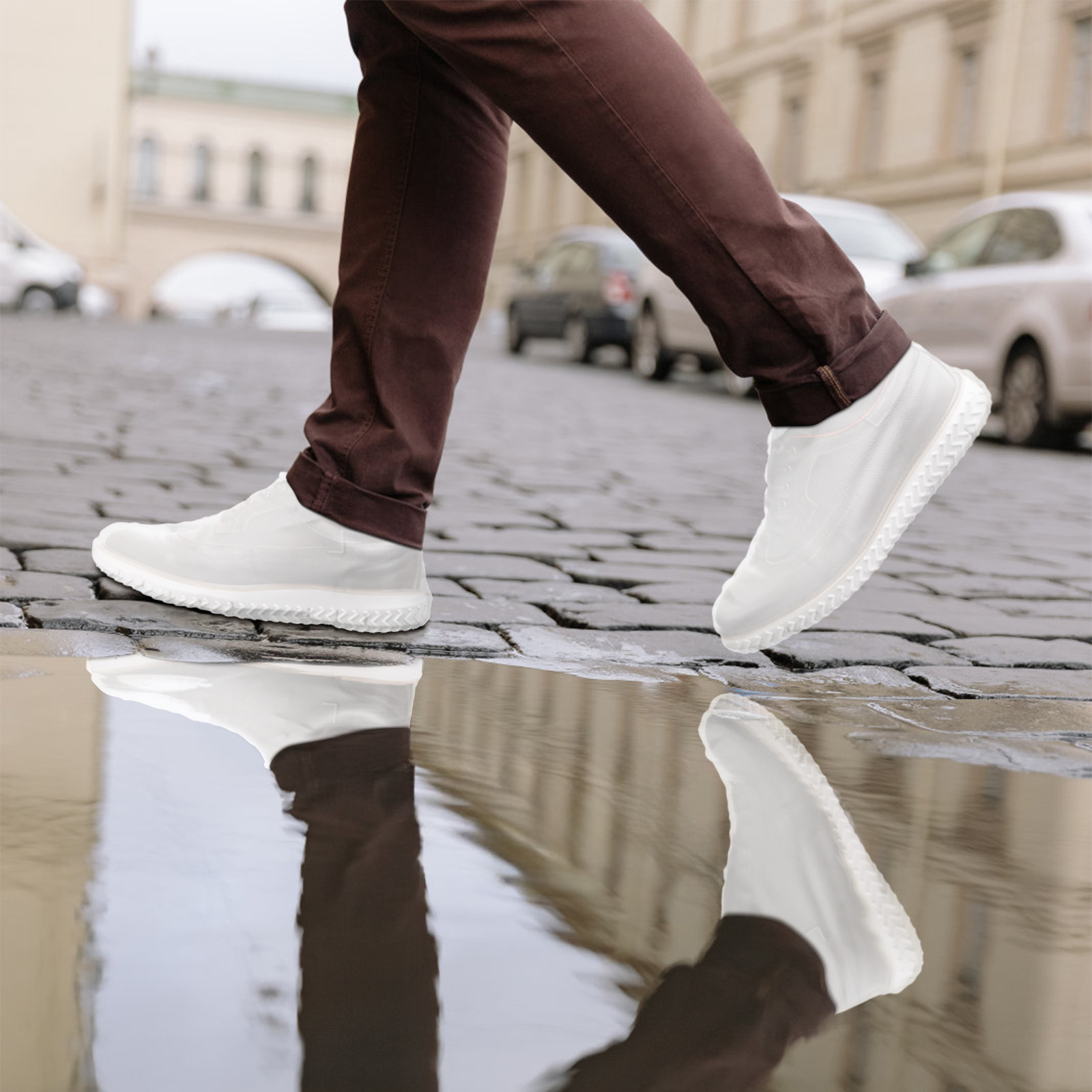 Sneaker Protector - 2 pary białych, wodoodpornych ochraniaczy na